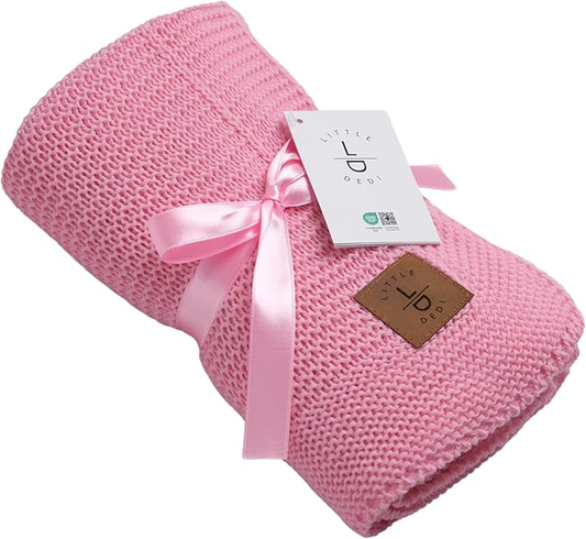 Little Dedi® – Strickdecke für Baby - 80x100 cm (OEKO-TEX)