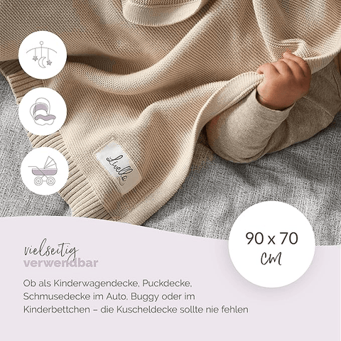 Livella Babydecke - 100 % Bio-Baumwolle
