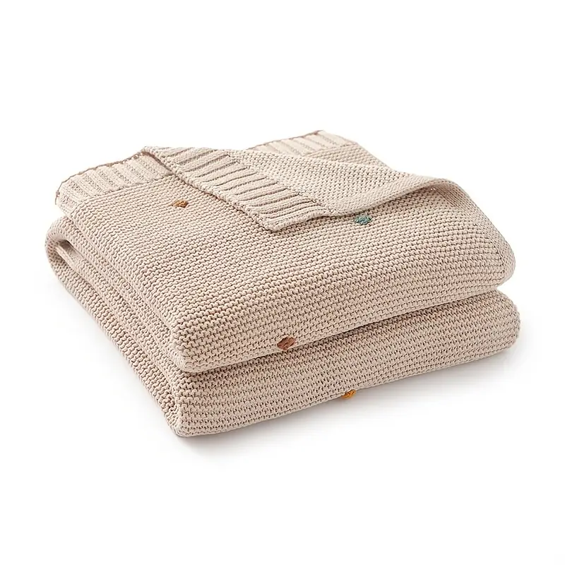 Baby Strickdecke Baumwolle handgefertigt - Nahaufnahme Struktur