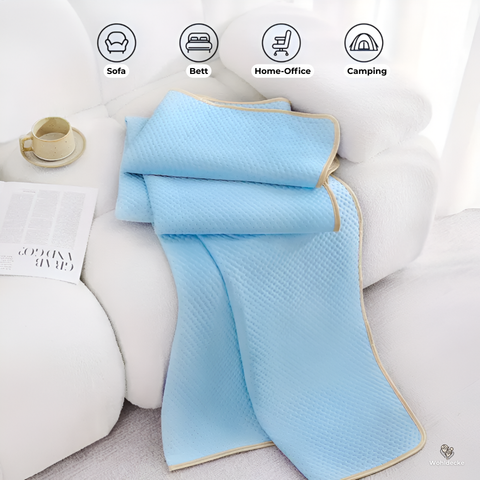Sommer-Kühldecke zum Schlafen – 200×230 cm, atmungsaktiv, leicht, getestet, Kühldecke fürs Bett und für Hitzeschläfer