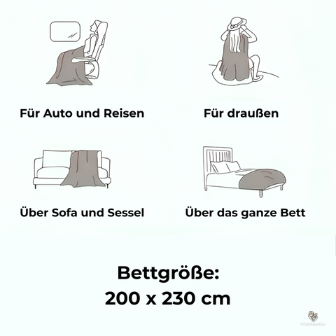 Sommer-Kühldecke zum Schlafen – 200×230 cm, atmungsaktiv, leicht, getestet, Kühldecke fürs Bett und für Hitzeschläfer