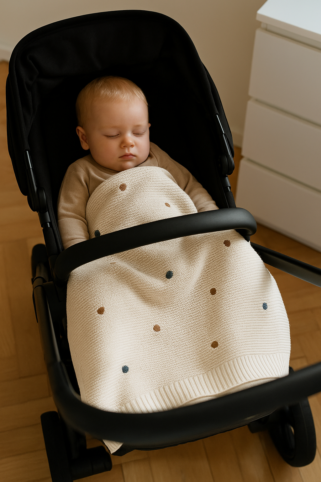 baby-strickdecke-baumwolle-kinderwagen