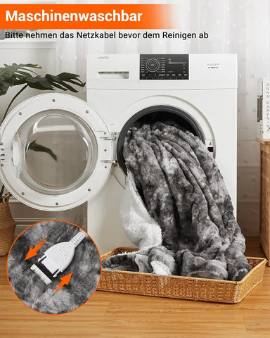 Maschinenwaschbare elektrische Heizdecke pflegeleicht